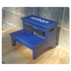 Custom Step Stool,  Kids Step Stool, Engraved Step Stool, Small Wood Step, Rustic Step Stool, Personalized Step, Kids Wood Step