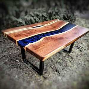Epoxy River Table, Walnut Slab Table, Live Edge Table, Epoxy Coffee Table, Custom Wood Table, Custom Coffee Table, Resin Table, Handmade,
