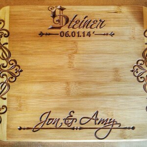 Personalized Cutting Board, Engraved Cutting Board, Wedding Gift, Bridal Shower Gift, Custom Cutting Boards, Carved Cutting Board, Weddings