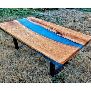 Epoxy River Table, Cherry Slab Table, Live Edge Table, Epoxy Coffee Table, Custom Wood Table, Custom Coffee Table, Resin Table, Handmade,