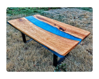 Epoxy River Table, Cherry Slab Table, Live Edge Table, Epoxy Coffee Table, Custom Wood Table, Custom Coffee Table, Resin Table, Handmade,