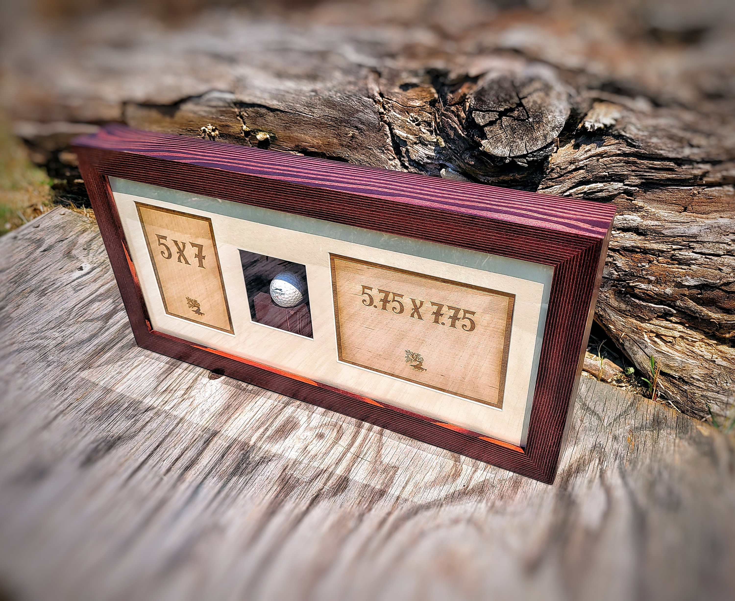 Rustic Box Frame Custom Box Frame, Engraved Box Frame, Custom Golf Frames, Wood Shadow ...