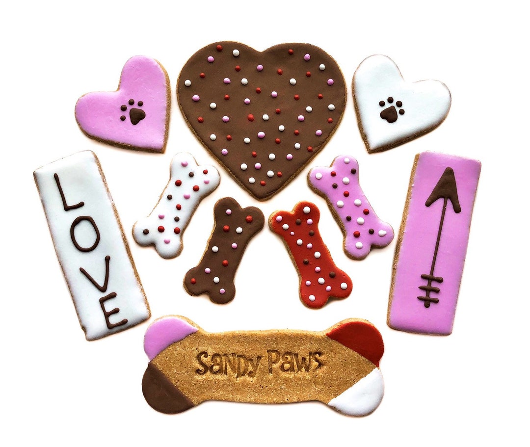 Valentine Dog Treats Gourmet Dog Cookies Decorated Dog Treats Organic Dog Biscuits Pet Valentines Day Gift Box K9 Cookies Dog Gift Etsy Canada