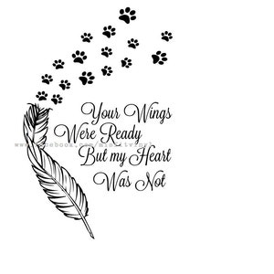 Je vleugels waren klaar svg, hond svg, verlies van hond svg, hondenverlies svg, hond gedenkteken svg, je poten waren klaar svg, hondenmoeder, svg bestanden voor cricut