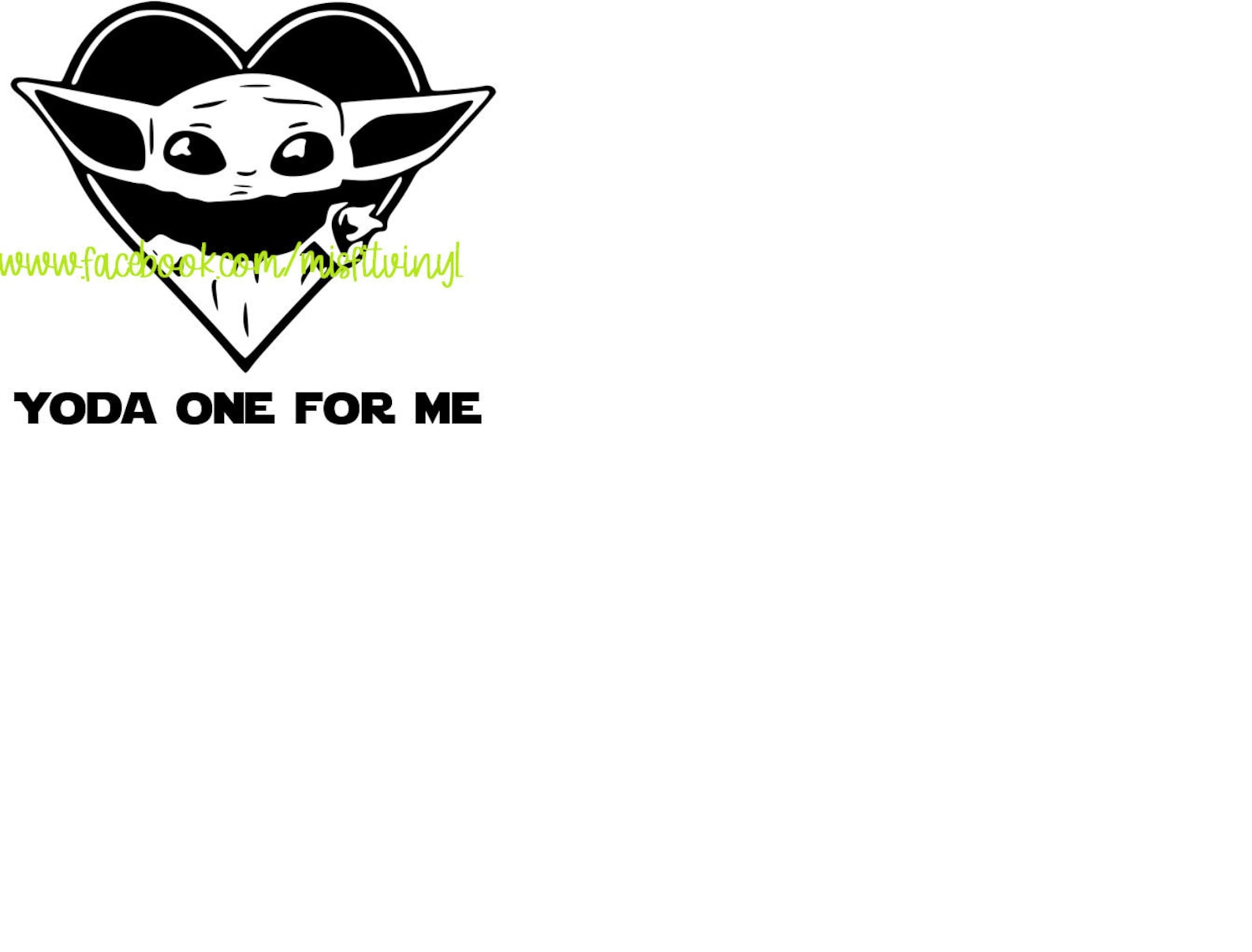 Yoda One for Me Svg Baby Yoda Svg Grogu Svg Valentine SVG Etsy