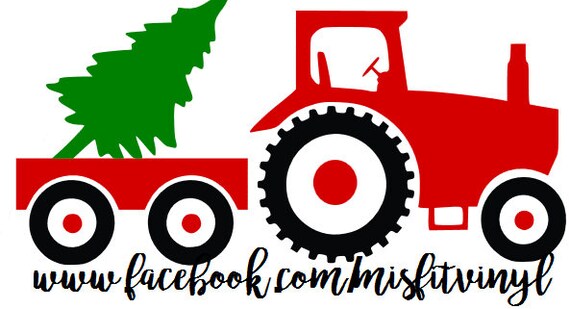 Download Tractor With Tree Svg Vintage Christmas Christmas Svg Files Etsy PSD Mockup Templates