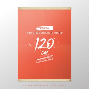 Cadre Affiche Cinéma en bois aimanté pour affiche 120cm de large