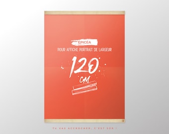 Cadre Affiche Cinéma en bois aimanté pour affiche 120cm de large