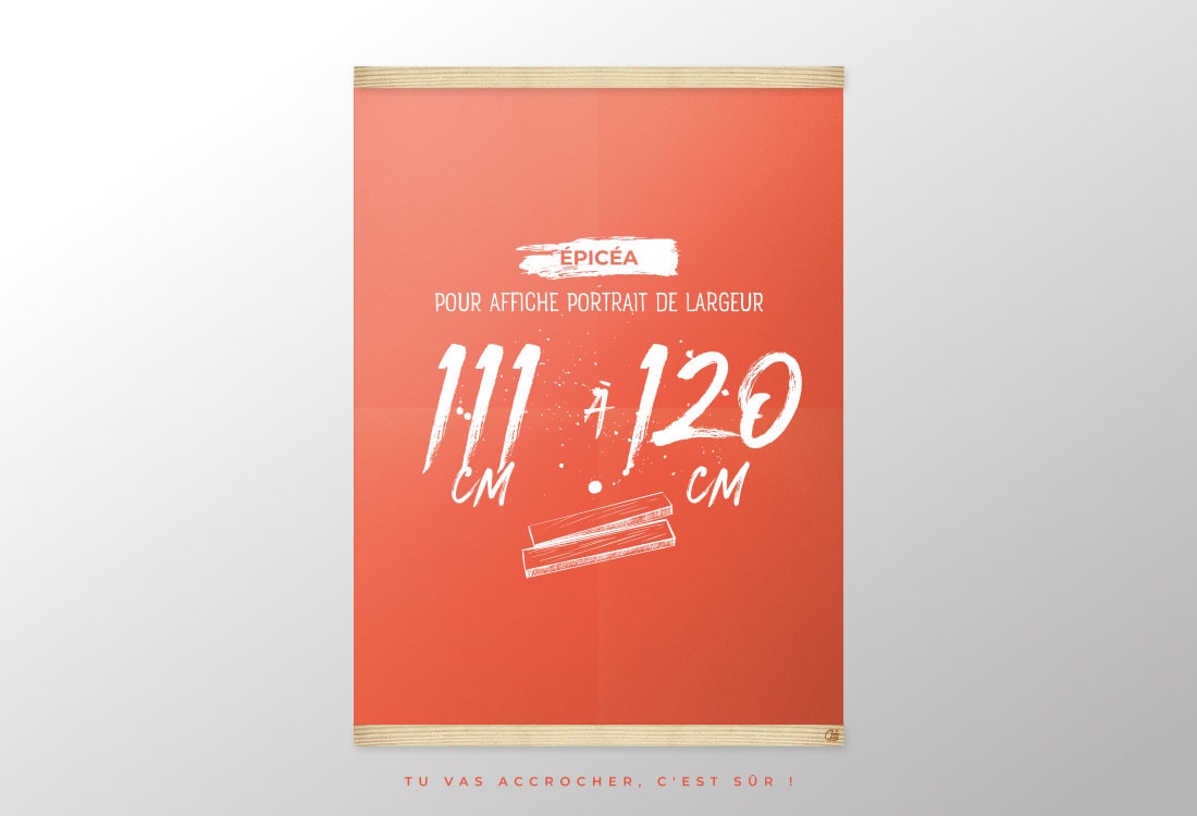 Cadre Aimanté Sur-Mesure Pour Poster de Film, en Bois d'épicéa