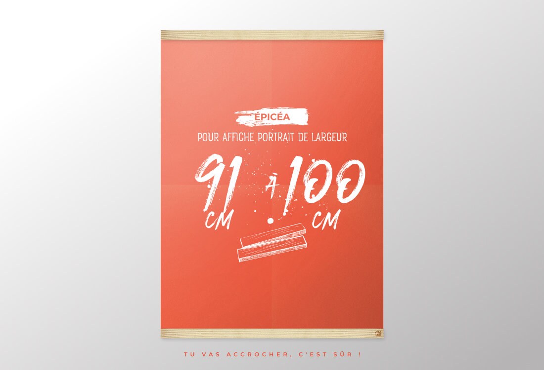 Cadre Aimanté sur Mesure Pour Affiche de Film, en Bois d'épicéa