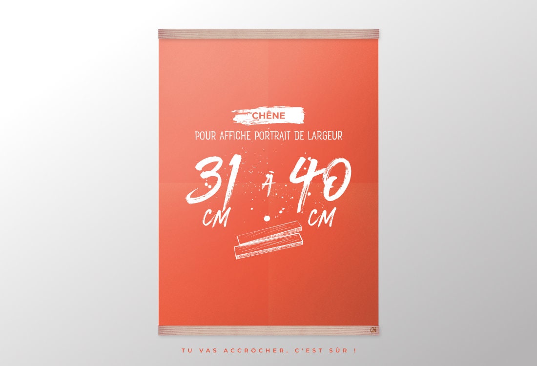 Cadre en Bois de Chêne Aimanté sur Mesure Pour Affiche Lourde