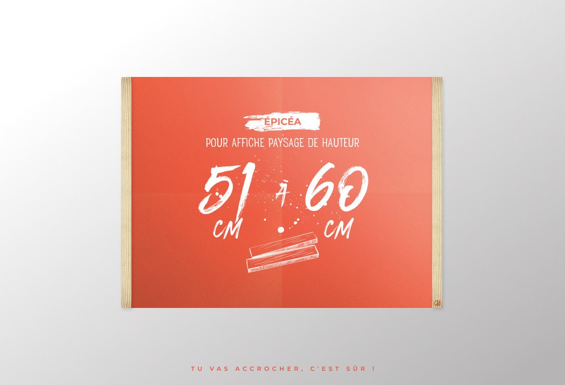 Cadre Magnétique sur Mesure Pour Affiche de Film, en Bois d'épicéa ou Chêne