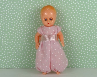 Dollhouse vintage girl doll toddler 1960s celluloid plastic