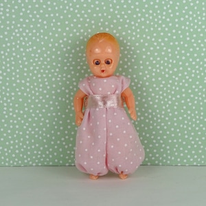 Dollhouse vintage girl doll toddler 1960s celluloid plastic