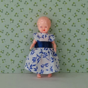 Dollhouse vintage girl doll toddler 1960s celluloid plastic