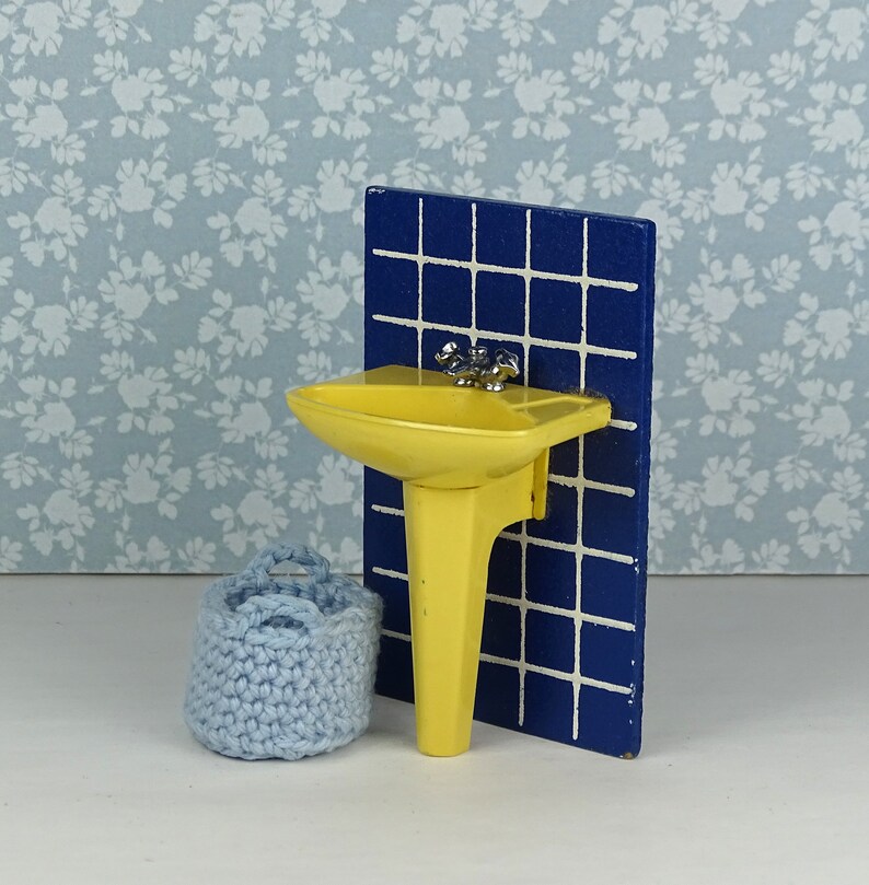 Dollhouse Vintage Lundby Bathroom Sink Tub Toilet 1970s Etsy