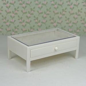 Dollhouse Lundby vintage coffee table 1990s furniture plastic white