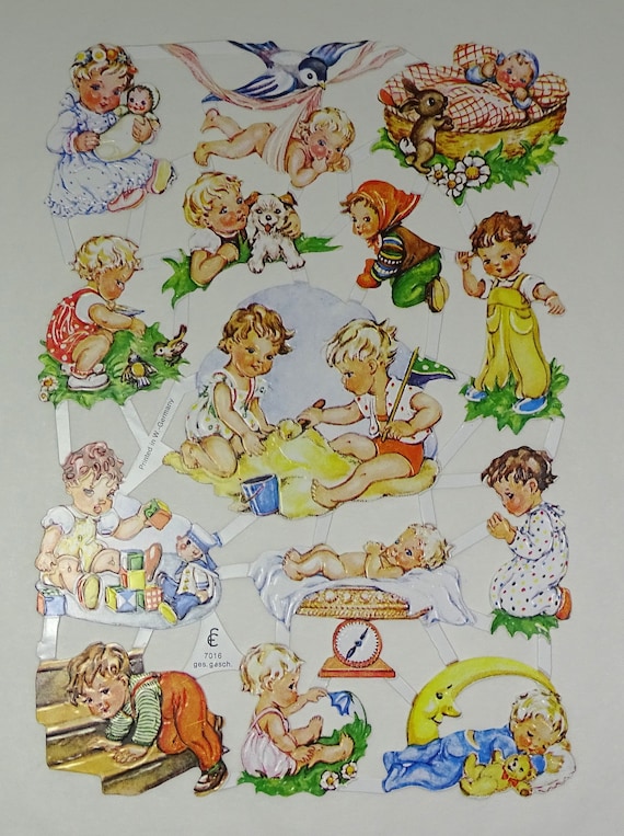Vintage Scraps - Babies PZB 1357 Vintage Scraps - Babies PZB 1357