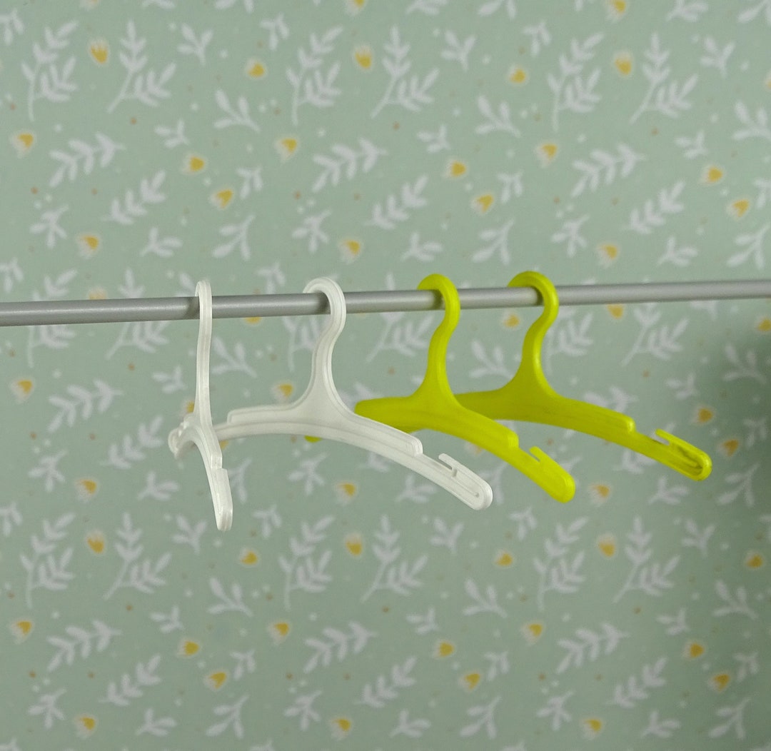 Vintage Doll Clothes Hangers 1950s Plastic Yellow White Set Of Etsy