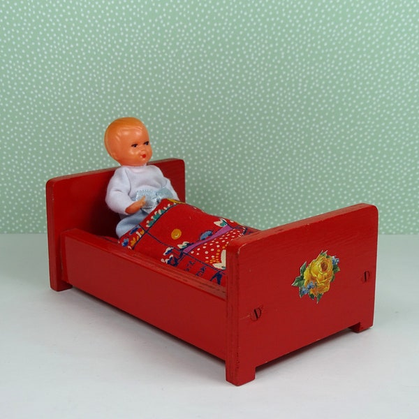 Wooden Doll Bed Etsy
