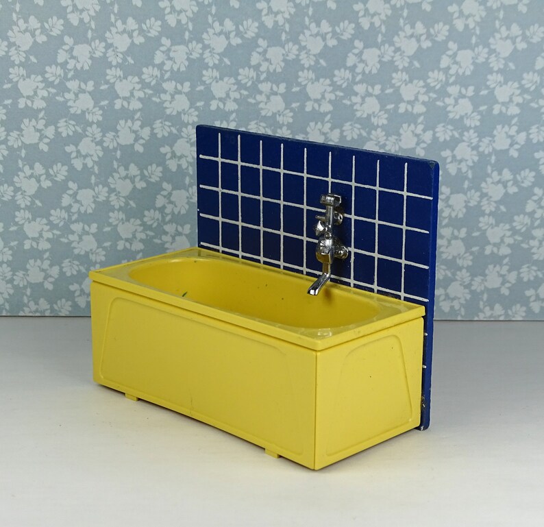 Dollhouse Vintage Lundby Bathroom Sink Tub Toilet 1970s Etsy