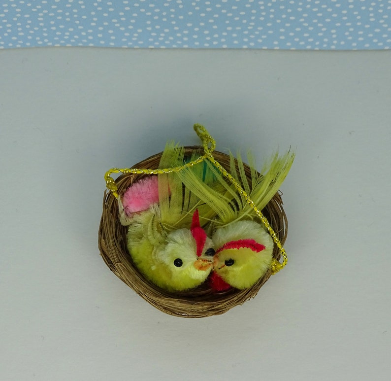 Vintage Easter Chick Nest Pipe Cleaner 1960s Yellow Etsy