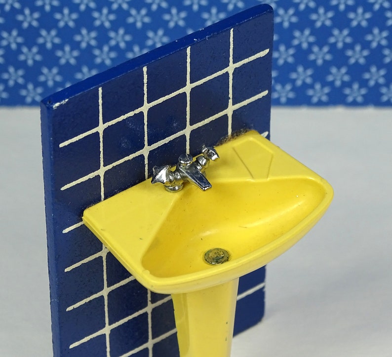 Dollhouse vintage Lundby bathroom sink tub toilet 1970s Etsy