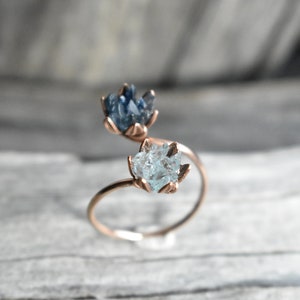 Flower gemstone hotsell ring