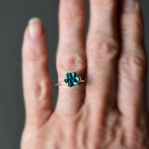 Auténtico Anillo De Piedra De Nacimiento De Plata Esterlina Auténtico Anillo De Piedra De Nacimiento De Plata Esterlina