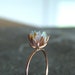 Unique Opal Ring, Custom Uncut Opal Engagement Ring, Lotus Flower Ring in Rose Gold, Raw Rough Fire Opal Jewelry