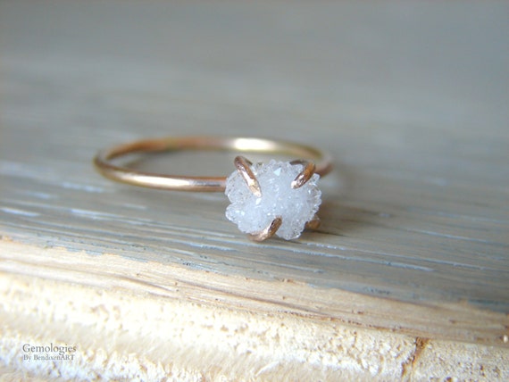 Raw Aquamarine Ring in Copper – Buddha Blossom Jewels