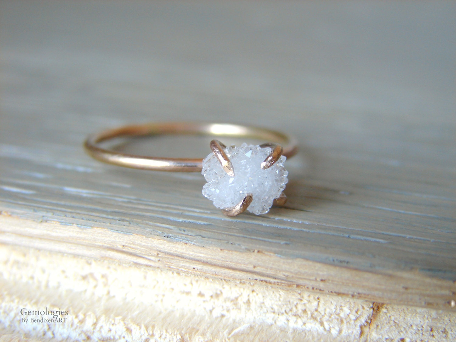 Clear raw crystal rings. Adjustable. | Raw crystal ring, Crystal rings, Raw  crystal