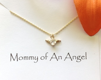 Mommy of An Angel Necklace, Miscarriage Keepsake, Infant Loss Gifts, Loss Of Baby, Miscarriage Remembrance, Sympathy Necklace Pregnancy Loss
