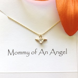 Mommy of An Angel Necklace, Miscarriage Keepsake, Infant Loss Gifts, Loss Of Baby, Miscarriage Remembrance, Sympathy Necklace Pregnancy Loss image 1