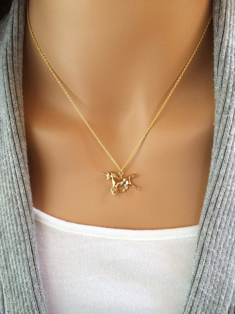 Unicorn Necklace Children's Unicorn Jewelry Unicorn Gift Etsy