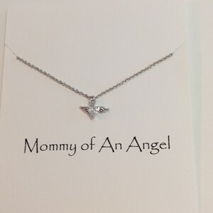 Mommy of An Angel Necklace, Miscarriage Keepsake, Infant Loss Gifts, Loss Of Baby, Miscarriage Remembrance, Sympathy Necklace Pregnancy Loss image 4
