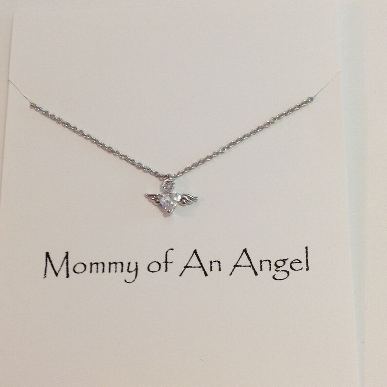 Mommy of An Angel Necklace, Miscarriage Keepsake, Infant Loss Gifts, Loss Of Baby, Miscarriage Remembrance, Sympathy Necklace Pregnancy Loss image 4