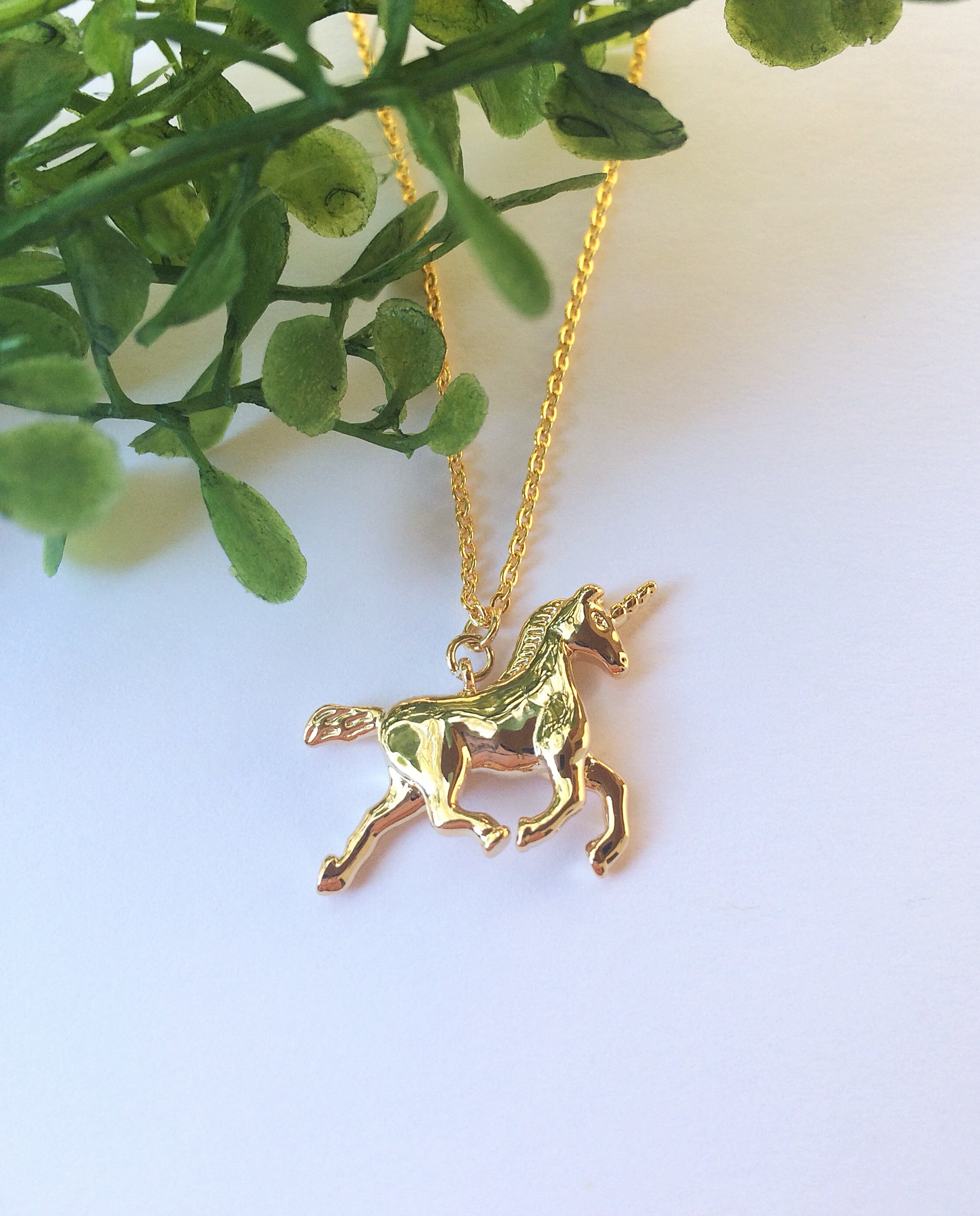 Unicorn Necklace Children's Unicorn Jewelry Unicorn Gift Etsy