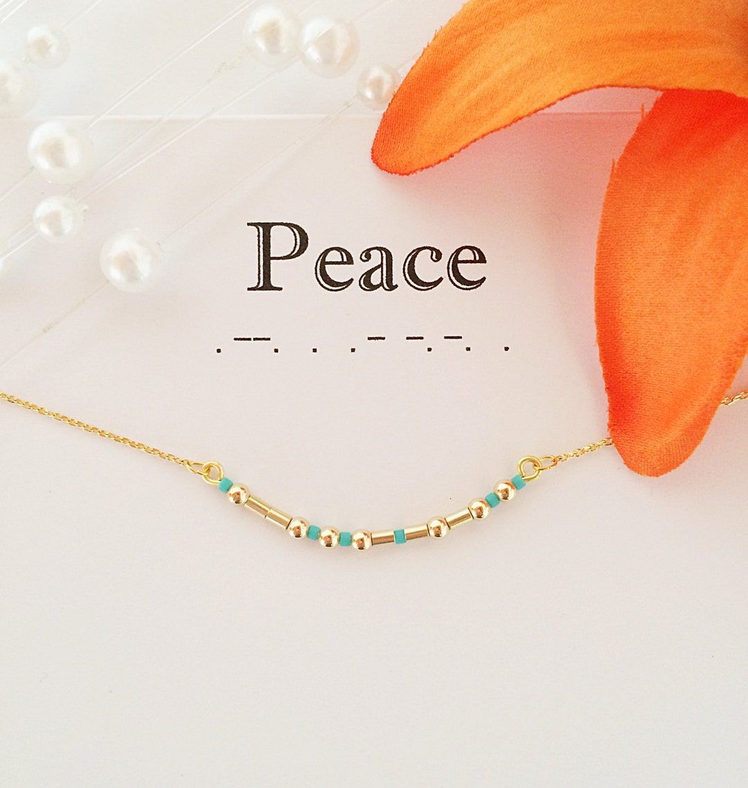 Custom Morse Code Necklace: Personalized Secret Message Jewelry - Etsy