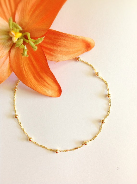 Plus size gold anklet deals