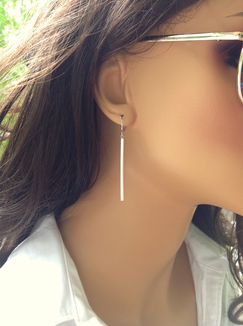 Layered Silver Necklace Skinny Gold Bar Necklace Vertical Bar Necklace Top Selling Gold Modern Everyday Necklace