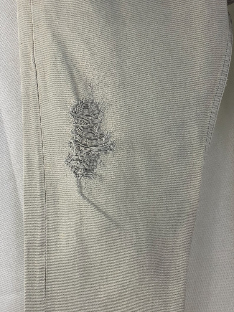 Made in USA Vintage LEVI/'S 501 Light Olive Green Button Fly Denim Jeans 33 x 34 32 x 31