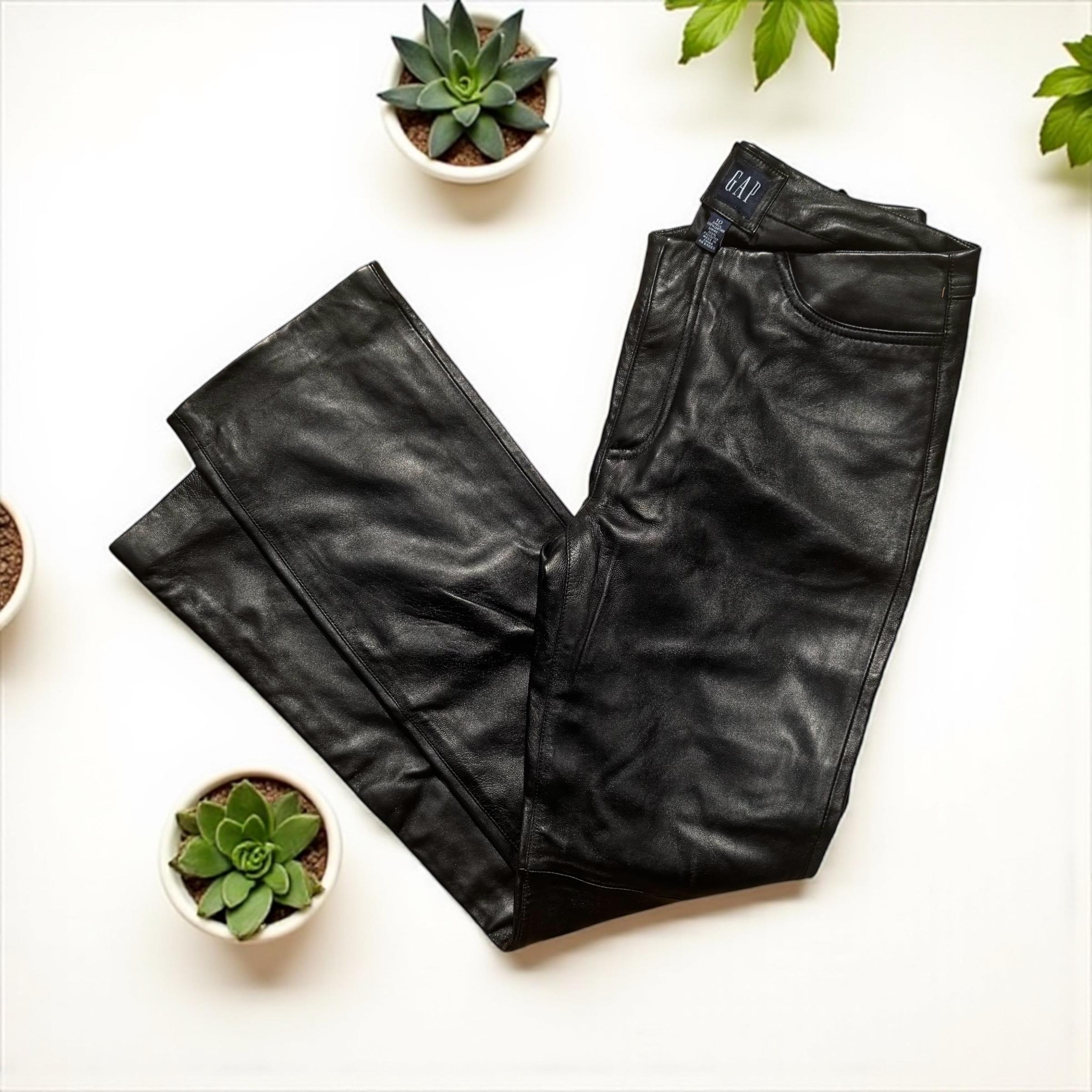 Womens Leather Pants Boot Cut