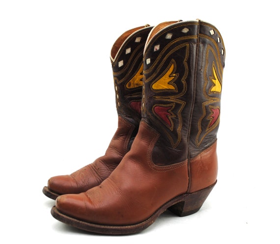 ACME Vintage cuir marron incrustation découpe Wee Shorty Western Santiags 6.5 pour hommes / 8-8.5 femmes | Les Clients D'abord
ACME Vintage cuir marron incrustation découpe Wee Wee Wee Shorty Western Santiags 6.5 pour hommes / 8-8.5 femmes | Les Clients D'abord
d70b82