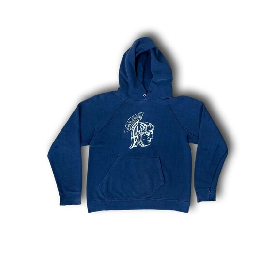 Vintage 70's CHAMPION Blue Bar 'Spartans' Hoodie C