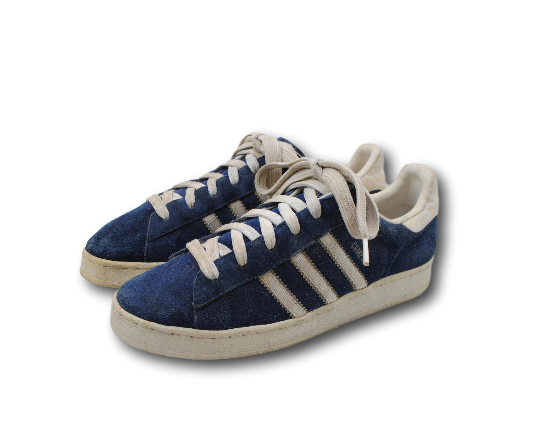 Educación moral Lesionarse Estragos Vintage ADIDAS 'Campus' ante azul piel Athletic - Etsy España