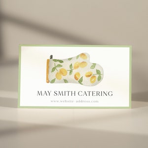 Catering Visitenkarten Vorlage, Backen Visitenkarte, Kochen Visitenkarte, Bäckerei Visitenkarte, bearbeitbare Vorlage, druckbar