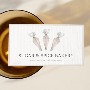Bäckerei Visitenkarten Vorlage, Backen Visitenkarten, Cupcake Visitenkarte, Kuchen Visitenkarten Custom Design, editierbare Vorlage, druckbar