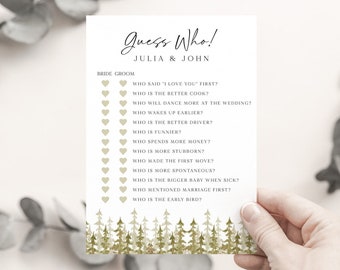 Camp Bachelorette Guess Who Game, Last Trail Before the Veil, Mountain Bachelorette Game, Forrest Bachelorette Scavenger Hunt, Colorado Bach