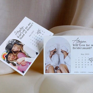 Bridesmaid Proposal Card Template, Will You Be My Bridesmaid, Bridesmaid Proposal Cards Printable, Calendar Template, Maid of Honor Card